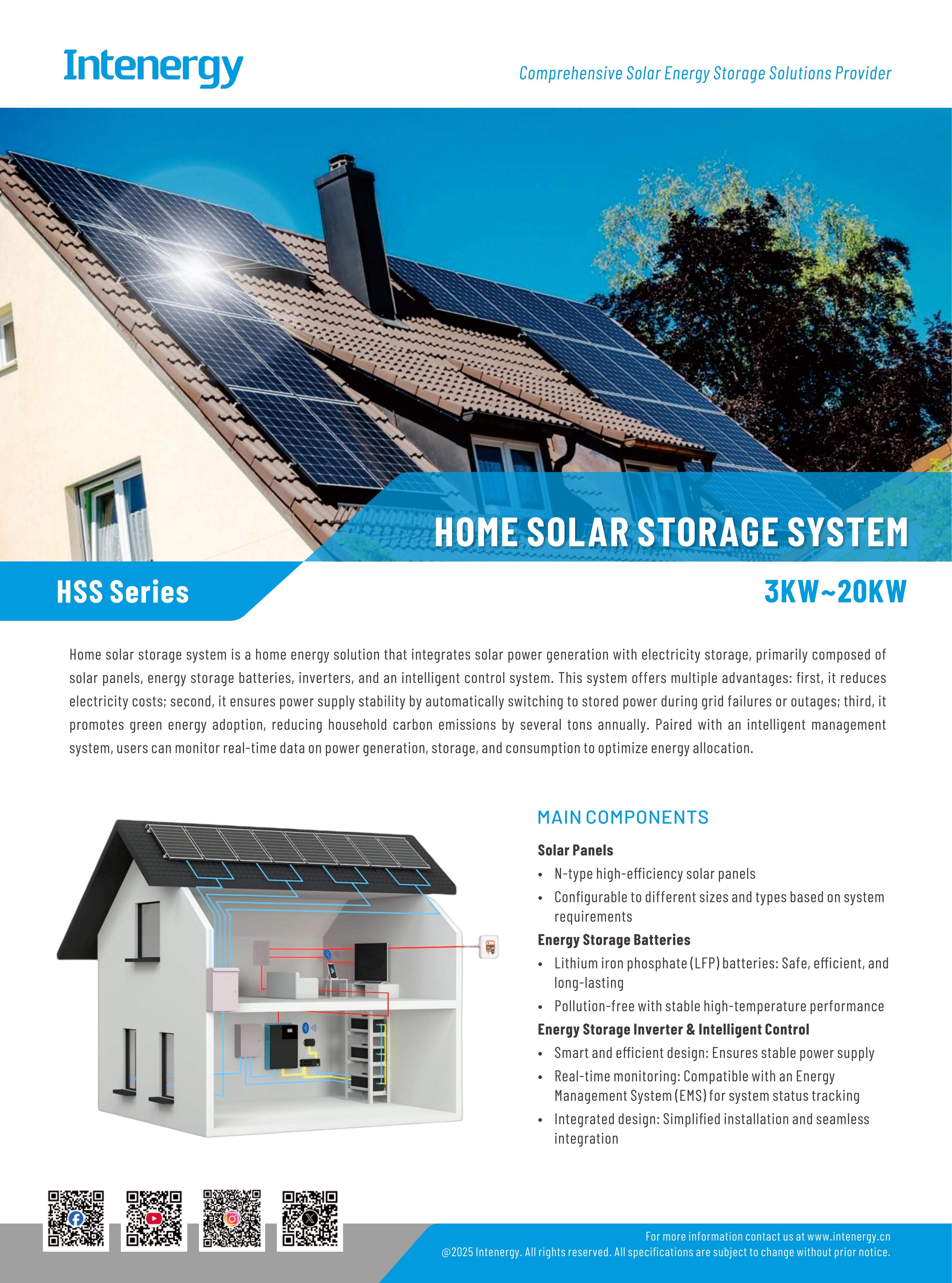 Home solar storage system-3KW~20KW